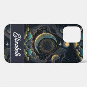 Coques Case-Mate iPhone Customisé jolie lune magique phase Witchy (Verso (horizontal))