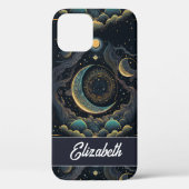Coques Case-Mate iPhone Customisé jolie lune magique phase Witchy (Verso)