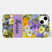 Coques Case-Mate iPhone Customisez votre nom Girly Bright Flowered (Verso (horizontal))