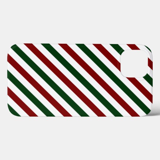 Coques Case-Mate iPhone Customizable Diagonal Christmas Stripes iPhone (Verso (horizontal))