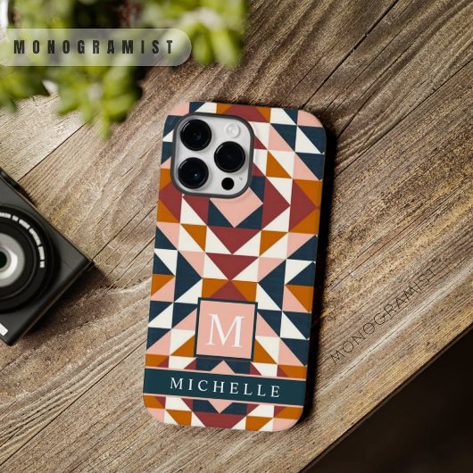 Coques Case-Mate iPhone Customizable White Pink Red Orange Geometric