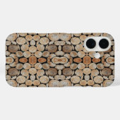 Coques Case-Mate iPhone Cut Tree Branch Logs Stacked Pattern Photograph (Verso (horizontal))