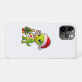Coques Case-Mate iPhone **Cute 3D Green Alien in Santa Hat with Hot Chocol (Dos (Horizontal))