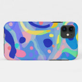 Coques Case-Mate iPhone Cute Abstrait Pastel Neon Motif répétitif (Dos (Horizontal))