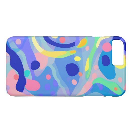 Coques Case-Mate iPhone Cute Abstrait Pastel Neon Motif répétitif (Dos (Horizontal))