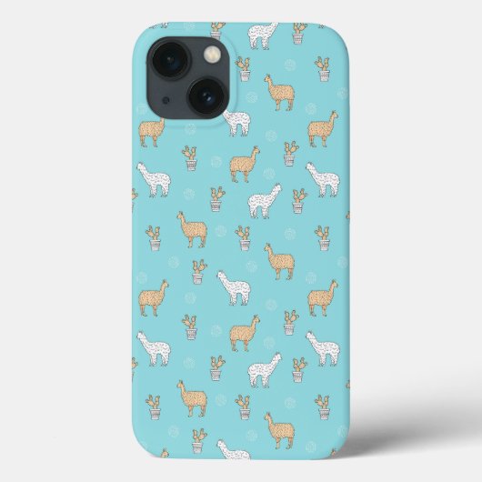Coques Case-Mate iPhone Cute Alpaca Llama Cactus Pattern (Verso)