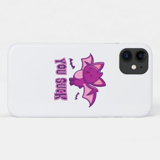 Coques Case-Mate iPhone Cute and Funny Halloween Vampire Bats You Suck (Dos (Horizontal))