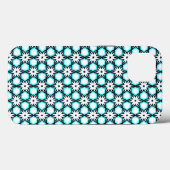 Coques Case-Mate iPhone Cute Aqua Bleu et blanc motif floral (Verso (horizontal))