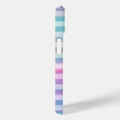 Coques Case-Mate iPhone Cute Aqua Purple Stripes Aquarelle Motif (Verso / Droite)
