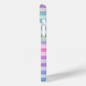 Coques Case-Mate iPhone Cute Aqua Purple Stripes Aquarelle Motif (Verso / Gauche)