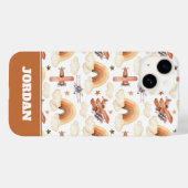 Coques Case-Mate iPhone Cute aquarelle Rainbow Motif d'avion (Verso (horizontal))