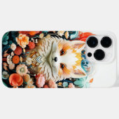Coques Case-Mate iPhone Cute Baby Fox avec des fleurs Papier Coupe (Verso (horizontal))