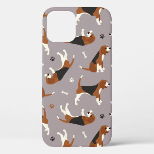 Case-Mate iPhone Case Cute Beagles Paws and Bones Gray