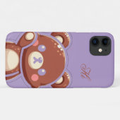 Coques Case-Mate iPhone Cute Bear iPhone Case – Purple Teddy Bear Cover (Dos (Horizontal))