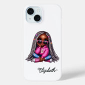 Coques Case-Mate iPhone Cute Black Girl Art (Verso)