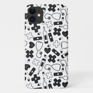 Case-Mate iPhone Case Cute Black White Nurse Motif