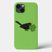 Coques Case-Mate iPhone Cute Blackbird avec Shamrock Clover Carton (Verso)