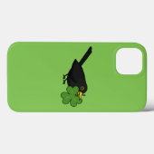 Coques Case-Mate iPhone Cute Blackbird avec Shamrock Clover Carton (Verso (horizontal))