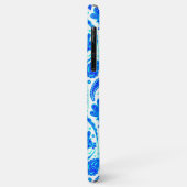 Coques Case-Mate iPhone Cute bleu aqua paisley motif (Dos/Gauche)