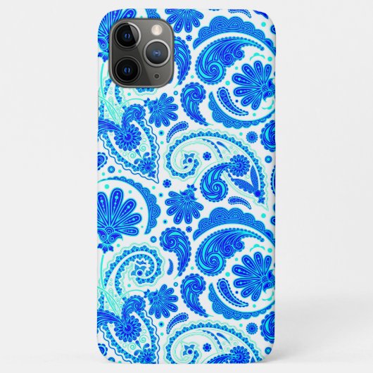 Coques Case-Mate iPhone Cute bleu aqua paisley motif (Dos)