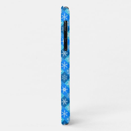Coques Case-Mate iPhone Cute bleu flocon de neige design motifs (Dos/Gauche)