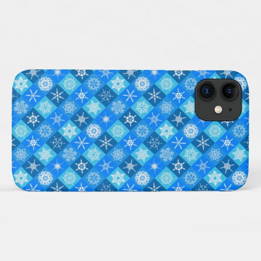 Coques Case-Mate iPhone Cute bleu flocon de neige design motifs (Dos (Horizontal))