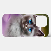 Coques Case-Mate iPhone Cute Bleu Oye Kitten (Verso (horizontal))