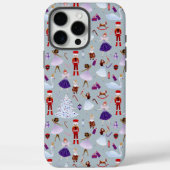 Coques Case-Mate iPhone Cute Blue Nutcracker Motif de Noël (Verso)
