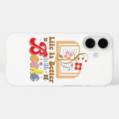 Coques Case-Mate iPhone Cute Book Lover "Life Is Better With Books" Quote (Verso (horizontal))