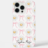 Coques Case-Mate iPhone Cute Bow & Daisy Motif Personnalisé (Verso)