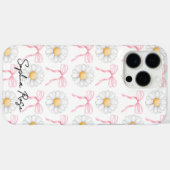 Coques Case-Mate iPhone Cute Bow & Daisy Motif Personnalisé (Verso (horizontal))