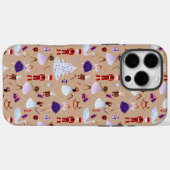 Coques Case-Mate iPhone Cute Brown Nutcracker Motif de Noël (Verso (horizontal))