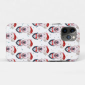 Coques Case-Mate iPhone Cute Bull Terrier Dog Christmas Pattern (Dos (Horizontal))