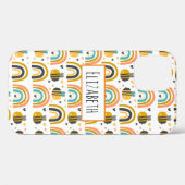Coques Case-Mate iPhone Cute Bumble Bee et Rainbows Motif (Verso (horizontal))