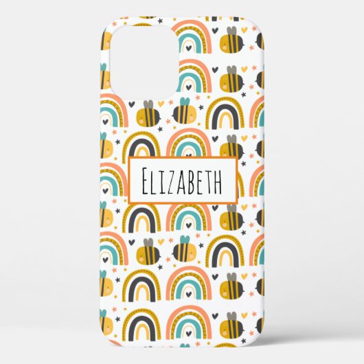 Coques Case-Mate iPhone Cute Bumble Bee et Rainbows Motif (Verso)