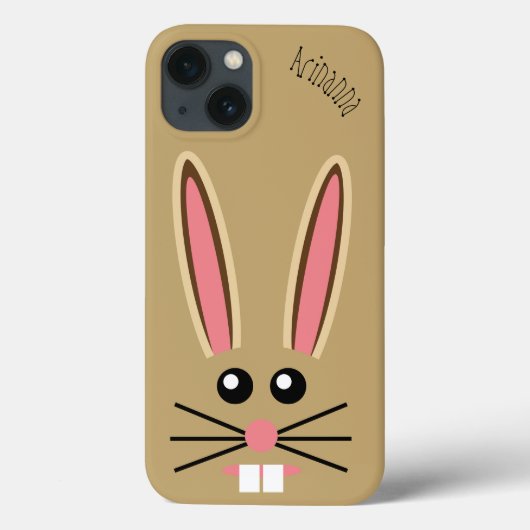 Coques Case-Mate iPhone Cute Bunny Face personnalisable (Verso)