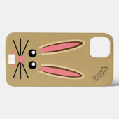 Coques Case-Mate iPhone Cute Bunny Face personnalisable (Verso (horizontal))