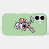 Coques Case-Mate iPhone Cute Bunny with Glasses Blowing Bubble Gum (Verso (horizontal))