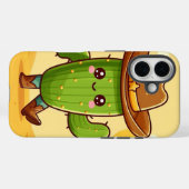 Coques Case-Mate iPhone Cute Cactus avec Casquette Cowboy (Verso (horizontal))