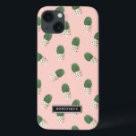 Case-Mate iPhone Case Cute Cactus dans les pots de coeur Motif Personnal<br><div class="desc">Coque iPad Air mignon et moderne avec cactus vert dans des pots de coeurs peints avec arrière - plan rose vif. Ce coque personnalisé sera parfait comme cadeau.</div>