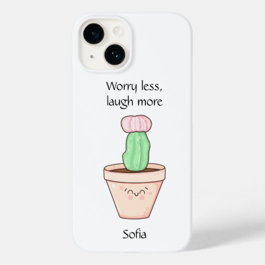 Coques Case-Mate iPhone Cute Cactus en style Kawaii (Verso)