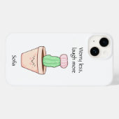 Coques Case-Mate iPhone Cute Cactus en style Kawaii (Verso (horizontal))