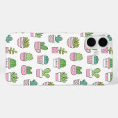 Coques Case-Mate iPhone Cute Cactus Succulents Plante Doodles Motif (Verso (horizontal))