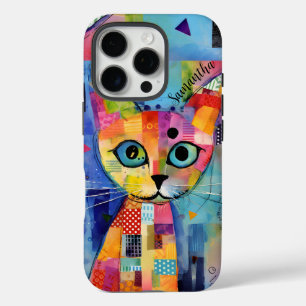 Coques iPhone 16 Pro Cute Calico Chat Personnalisé
