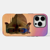 Coques Case-Mate iPhone Cute Capybara Naît D'Un Lac Tranquille (Verso (horizontal))