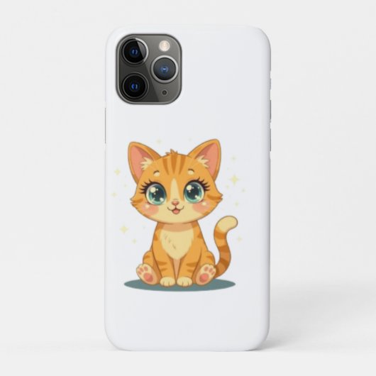 Coques Case-Mate iPhone **Cute Cartoon Cat – Adorable Kitty Illustration** (Dos)