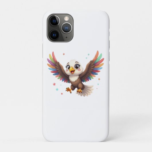 Coques Case-Mate iPhone Cute Cartoon Eagle Flying – Friendly Vector Art (Dos)