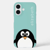 Coques Case-Mate iPhone Cute Cartoon Pingin Pastel Bleu Turquoise Nom mode (Verso)