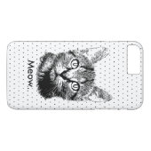 Coques Case-Mate iPhone Cute Cat Kitten Meow Pois tirés à la main (Dos (Horizontal))