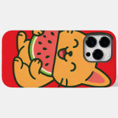 Coques Case-Mate iPhone Cute Cat Manger Watermelon - Kawaii iPhone 14 Pro (Verso (horizontal))